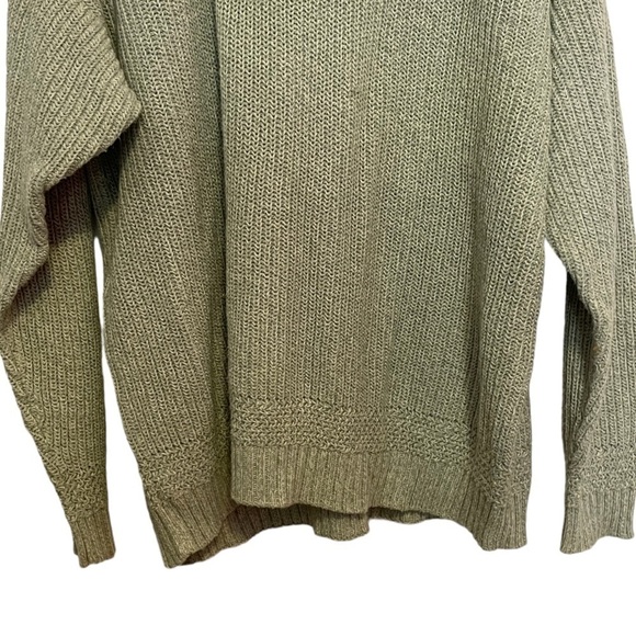 Natural Reflections Chunky Knit Soft Green Pullover Sweater Size Large - Picture 4 of 8